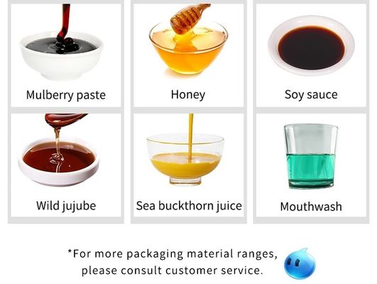 เครื่องบรรจุของเหลว 30ml อัตโนมัติเต็ม สําหรับโรงงานแปรรูปน้ําผึ้งเครื่องดื่ม SUS304