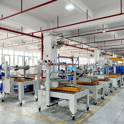 สถานีติดสายปิดกล่องพับแบบอัตโนมัติที่ทนทาน สําหรับบรรจุบรรจุถัง
