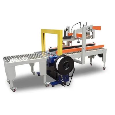 อัตโนมัติกล่องพับ ปิด Strapping เครื่อง 430KG สําหรับการผลิต streamlined