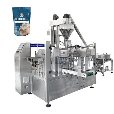 เครื่องบรรจุกระเป๋า ถุงกาแฟ ขาว อาหารสัตว์เลี้ยง ± 0.1g ความผิดพลาด บอกลาผงรั่ว หนักสมาร์ท