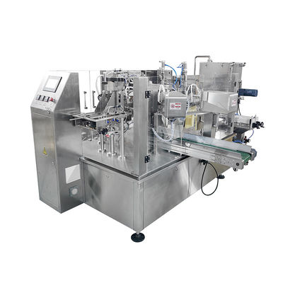 เครื่องบรรจุ Doypack ไฟฟ้าที่มีระบบปฏิบัติการอัตโนมัติ PLC พลังงานทั่วไป 8kw